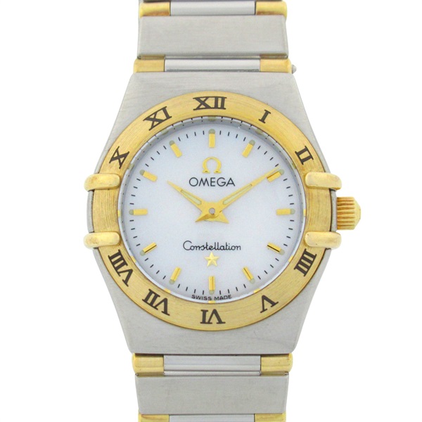 OMEGA Constellation Mini Wrist Watch 1362.70 Quartz 18KYG Gold SS Used Women