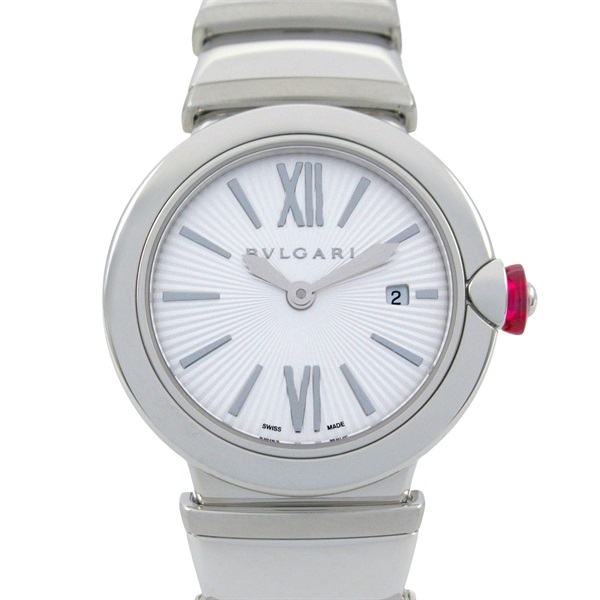 BVLGARI Lvcea Wrist Watch LU28S Quartz Stainless Steel Used Women