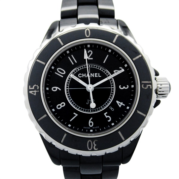 CHANEL J12 Wrist Watch H0682 Quartz ceramic Used Women CC Coco