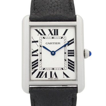 CARTIER Tank Solo LM Wrist Watch WSTA0028 Quartz Stainless Steel Used mens