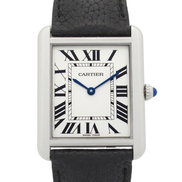 CARTIER Tank Solo LM Wrist Watch WSTA0028 Quartz Stainless Steel Used mens