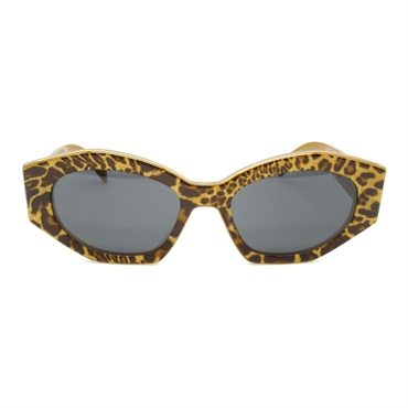 CELINE Sunglasses eyewear 40238U47A acetate Brown Leopard Dark Gray NEW Women