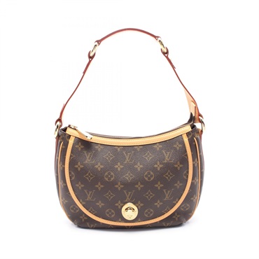 LOUIS VUITTON Tolum PM Shoulder Bag M40076 Monogram canvas leather Brown Used