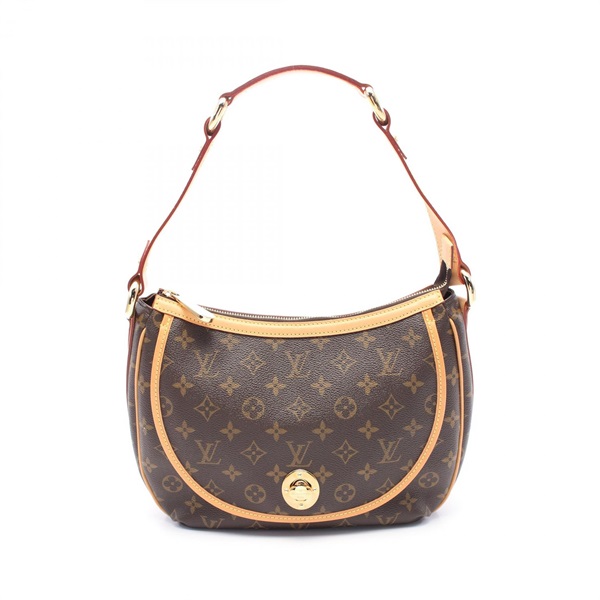 LOUIS VUITTON Tolum PM Shoulder Bag M40076 Monogram canvas leather Brown Used