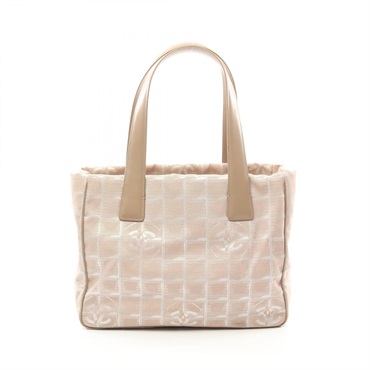 CHANEL New Travel Line PM Tote shoulder Bag A20457 leather Nylon canvas Pink GHW