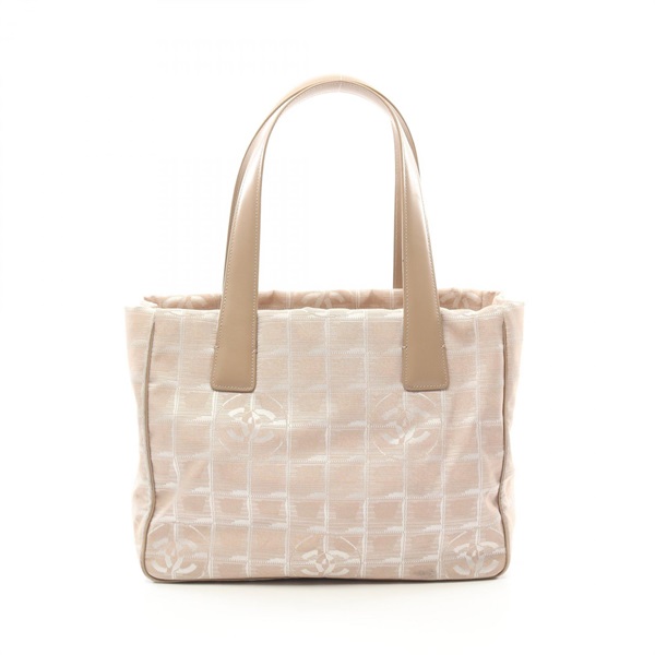 CHANEL New Travel Line PM Tote shoulder Bag A20457 leather Nylon canvas Pink GHW