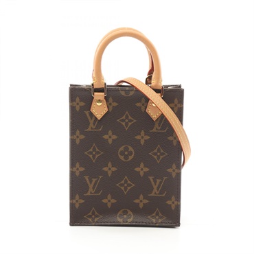 LOUIS VUITTON Petit Sac Plat Hand shoulder crossbody bag M69442 Monogram leather