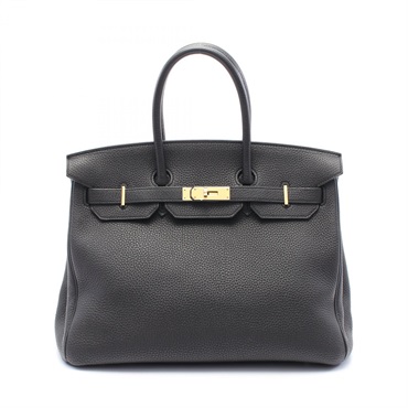 HERMES Birkin 35 Hand bag X 025791CC Togo leather Black Used GHW