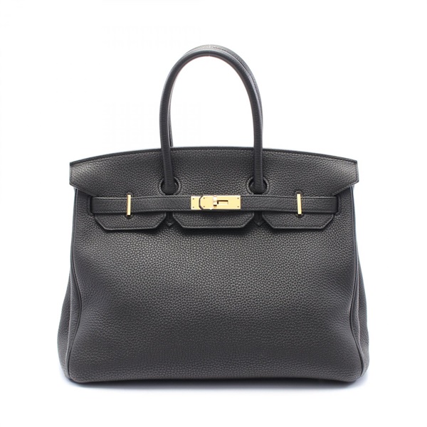 HERMES Birkin 35 Hand bag X 025791CC Togo leather Black Used GHW