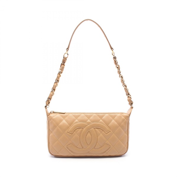 CHANEL Matelasse chain Shoulder Bag A22476 leather Brown Used GHW