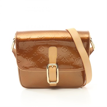 LOUIS VUITTON Christie GM Shoulder Bag M91107 Vernis leather Brown Used Women LV