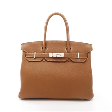 HERMES Birkin 30 Hand bag L 030520CK Togo leather Gold Used SHW
