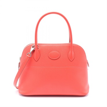 HERMES Bolide27 2way Handbag Epsom leather Pink Rose jaipur Used Women P SHW