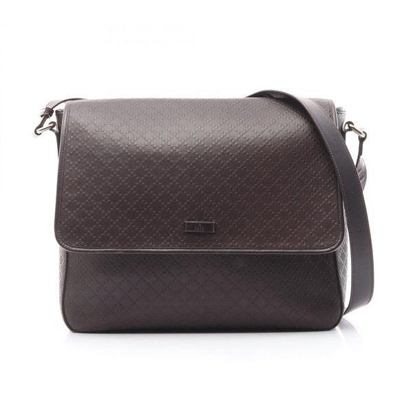 GUCCI Diamante crossbody Shoulder Bag 355333 leather Brown Used mens