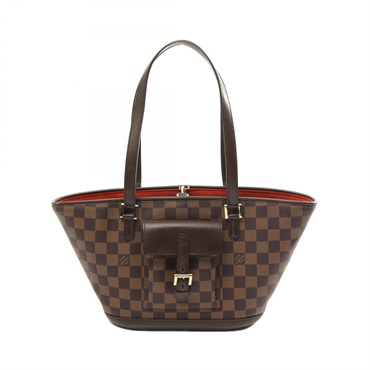 LOUIS VUITTON Manosque PM Tote Bag N51121 Damier canvas Brown Ebene Used Women