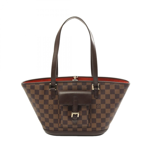 LOUIS VUITTON Manosque PM Tote Bag N51121 Damier canvas Brown Ebene Used Women