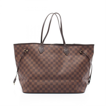 LOUIS VUITTON Neverfull GM Tote Bag N51106 Damier canvas leather Ebene Used LV