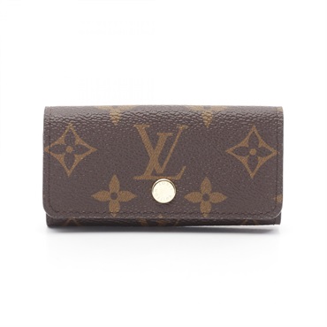 LOUIS VUITTON Multi cles4 key holder case M69517 Monogram canvas Brown Used LV