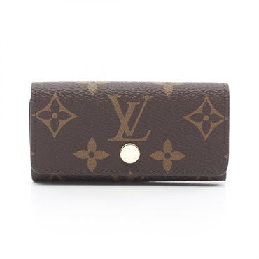 LOUIS VUITTON Multi cles4 key holder case M69517 Monogram canvas Brown Used LV