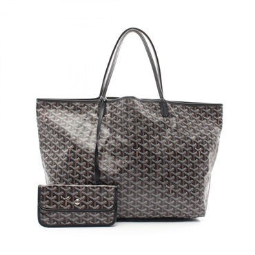 GOYARD Saint Louis GM Tote shoulder Bag canvas leather Black Brown White Used
