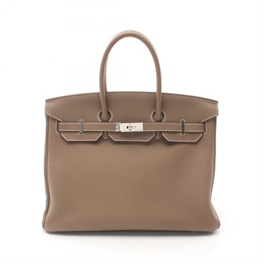 HERMES Birkin 35 Handbag Togo leather Brown Etoupe Grey Used Women U SHW