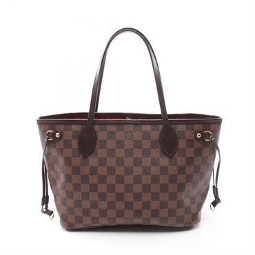 LOUIS VUITTON Neverfull PM Tote Bag N41359 Damier canvas Brown Ebene Used LV
