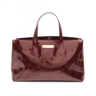 LOUIS VUITTON Wilsher PM Tote Handbag M91644 Vernis leather Rouge Fauviste Used