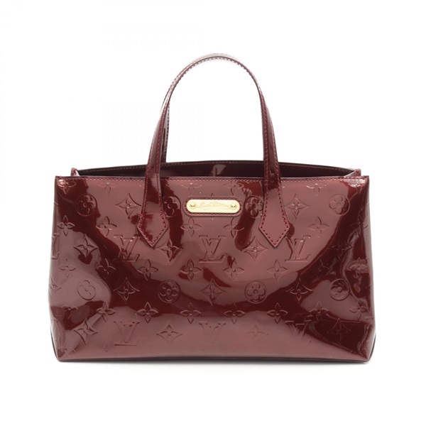 LOUIS VUITTON Wilsher PM Tote Handbag M91644 Vernis leather Rouge Fauviste Used