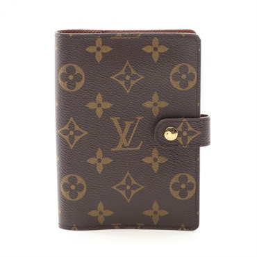LOUIS VUITTON Agenda PM Notebook cover R20005 Monogram canvas Brown Used Women