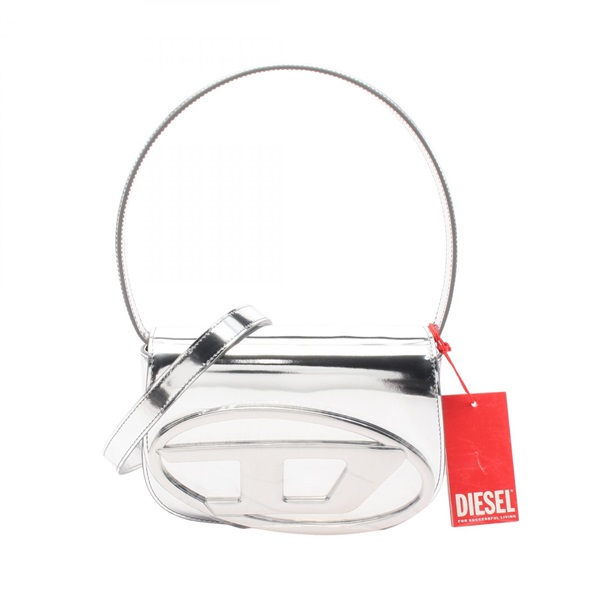DIESEL 1DR Shoulder Handbag X08396PS202H0535 leather Silver NEW Women crossbody