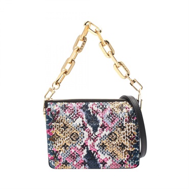 LOUIS VUITTON Coussin BB 2way Handbag M22344 leather Sequin Black Used Women LV