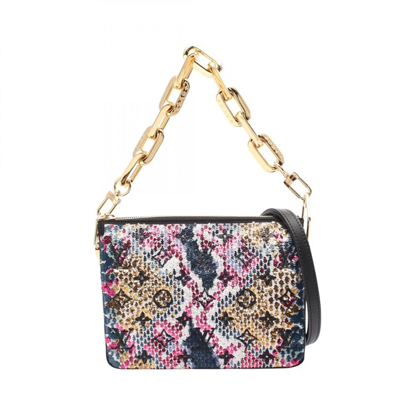 LOUIS VUITTON Coussin BB 2way Handbag M22344 leather Sequin Black Used Women LV