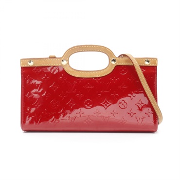 LOUIS VUITTON Roxbury Drive 2way Handbag M91987 Vernis leather Red Used Women LV