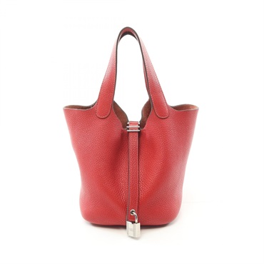 HERMES Picotin Lock PM Hand bag X H060991CKQ5 Taurillon Clemence rouge casaque