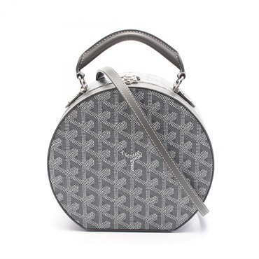 GOYARD Hat Box Alto Trunk Hand shoulder bag ACRALTO-51 canvas leather Gray White