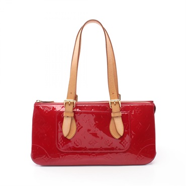 LOUIS VUITTON Rosewood avenue Shoulder Bag M93507 Vernis leather Red Used Women