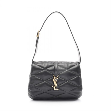 SAINT LAURENT PARIS LE57 Shoulder Bag 698567 Lamb skin sheep leather Black Used