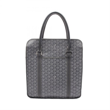 GOYARD Bourgogne Tote hand Bag canvas leather Gray White Multicolor Used