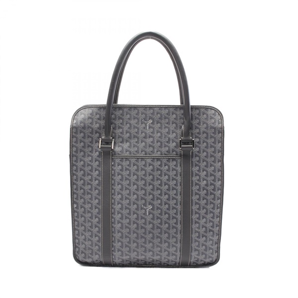 GOYARD Bourgogne Tote hand Bag canvas leather Gray White Multicolor Used