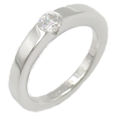 CARTIER Date with Diamond Ring 18KWG White Gold Used US size 5 #49 women