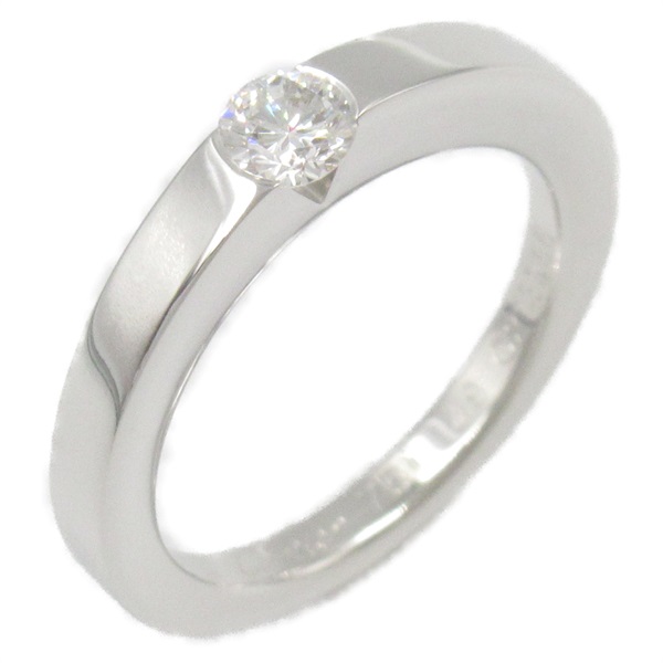 CARTIER Date with Diamond Ring 18KWG White Gold Used US size 5 #49 women