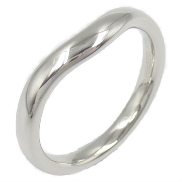 TIFFANY＆CO Curved Ring Pt950 Platinum Used women US size 5.5