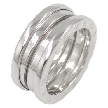 BVLGARI B-zero1 Ring 3 bands 18KWG White Gold Used unisex US size 5.25  #50