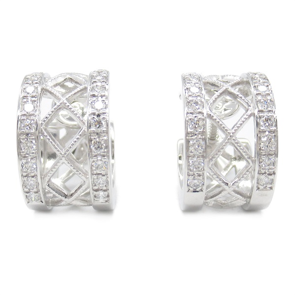 MIKIMOTO Diamond Earring 18KWG White Gold Used women