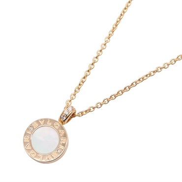 BVLGARI Bvlgari Bvlgari Onyx Mother of Pearl Necklace 18KPG Gold Diamond Used