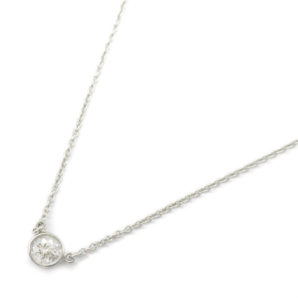 TIFFANY＆CO Elsa Peretti 1P Diamond Necklace Pt950 Platinum Used women Pendant