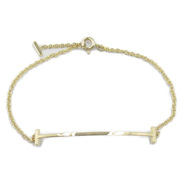 TIFFANY＆CO T Smile Small Bracelet 18KYG Yellow Gold Used Women