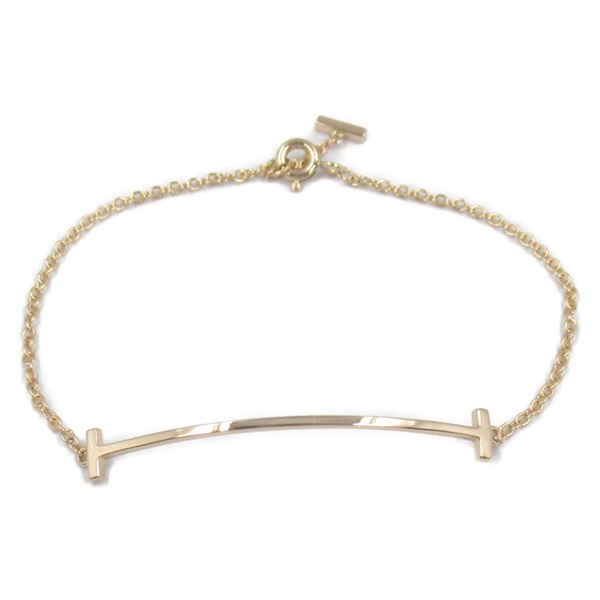 TIFFANY＆CO T Smile Small Bracelet 18KPG Pink Rose Gold Used Women