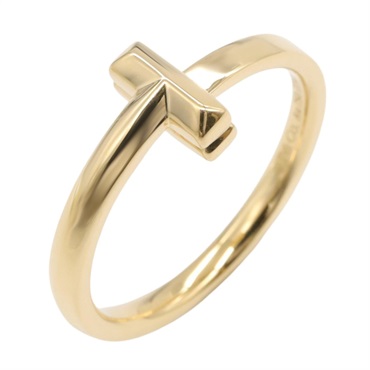 TIFFANY＆CO T-one narrow Ring 18KYG Yellow Gold Used women US size 6.5