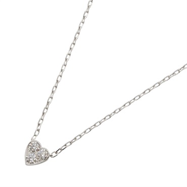 CARTIER Mini Heart of Cartier Diamond Necklace 18KWG White Gold Used women